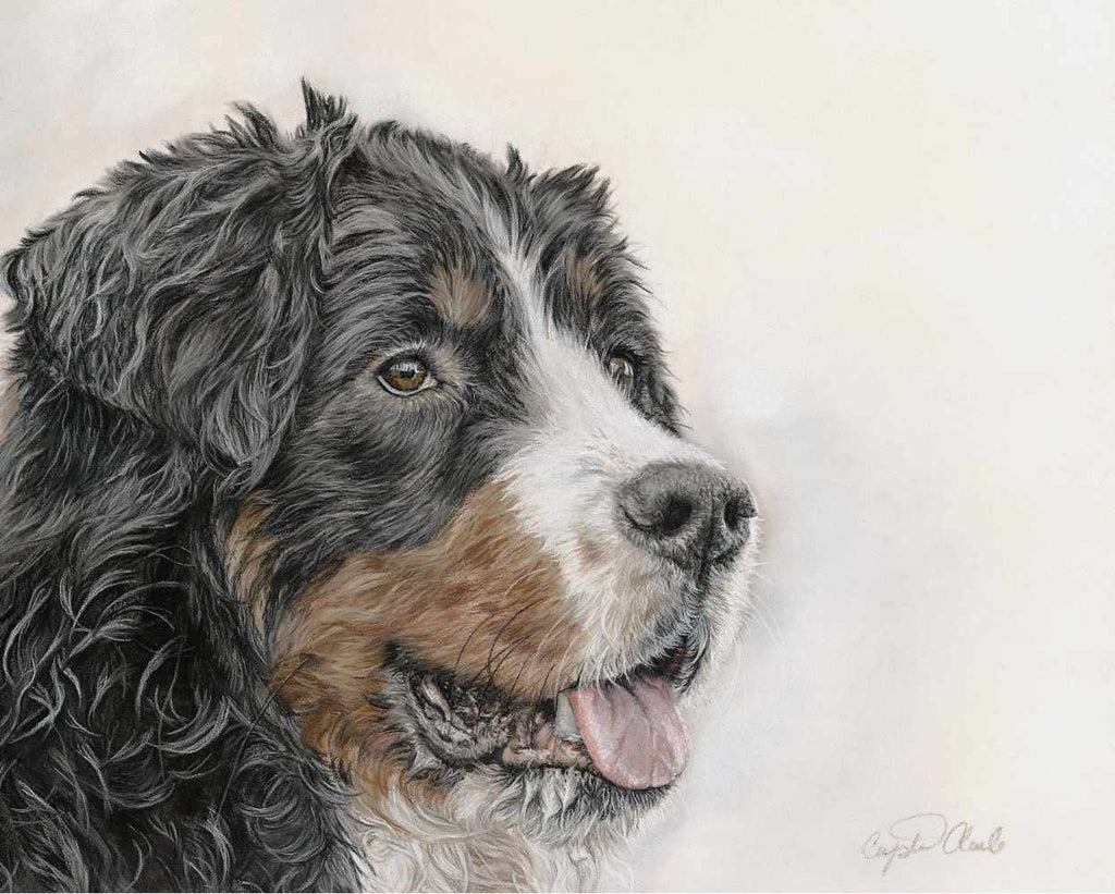 "Sweet Smiles" 10x8" Framed Pastel Original image 2