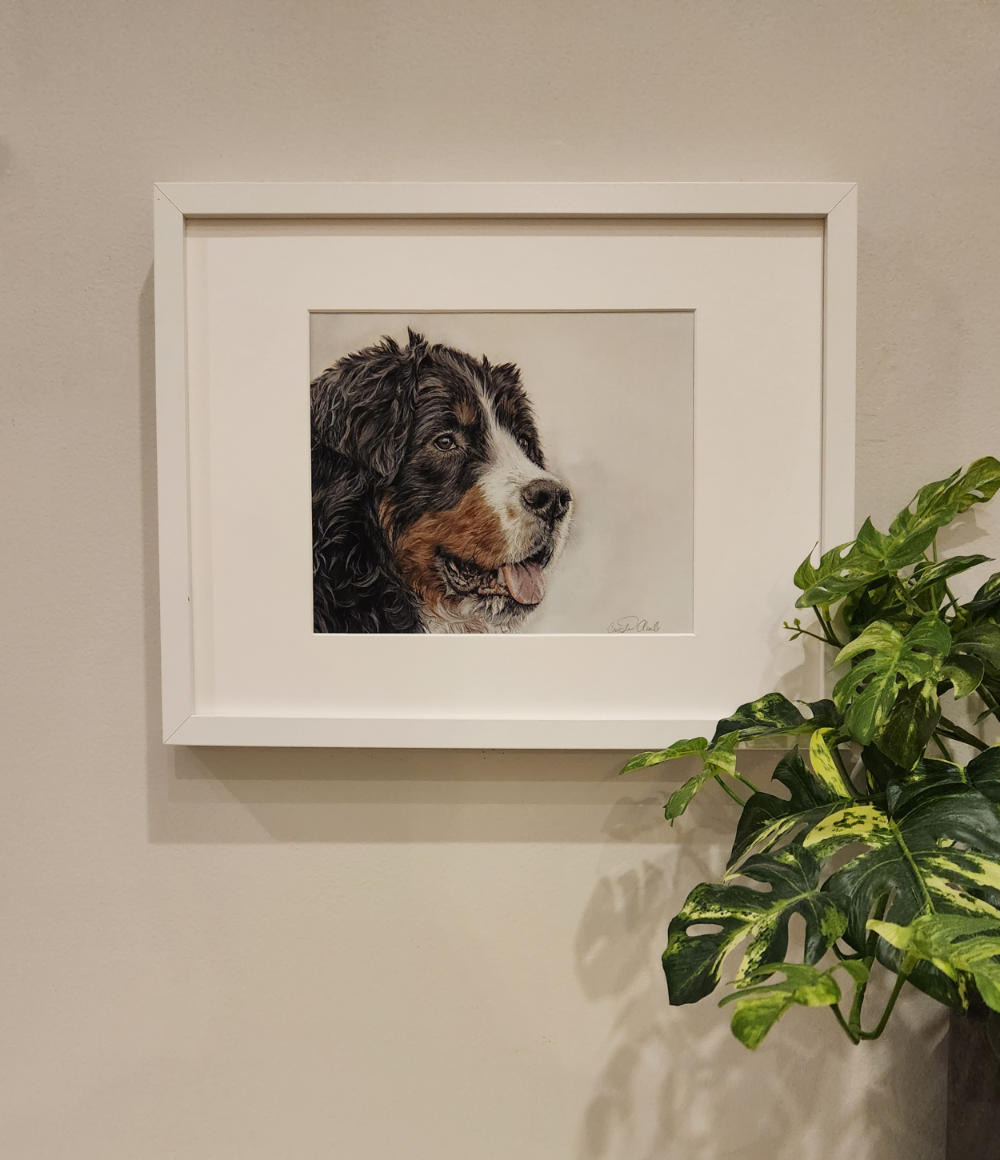 Bernese Mountain Dog Fine Art Giclee Print 'Sweet Smiles' image 2