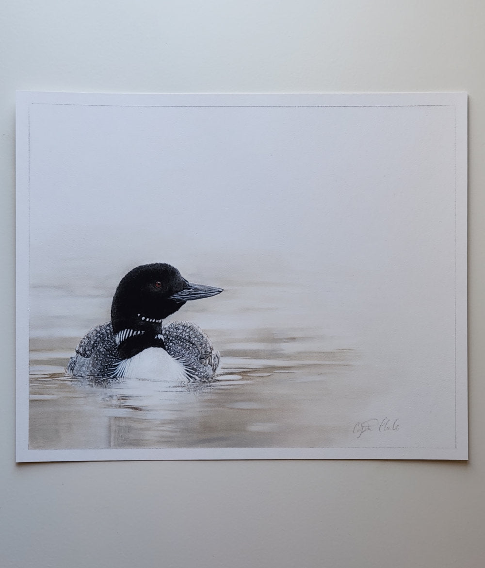 'Where the Stillness Begins' Original Loon pastel artwork image 7