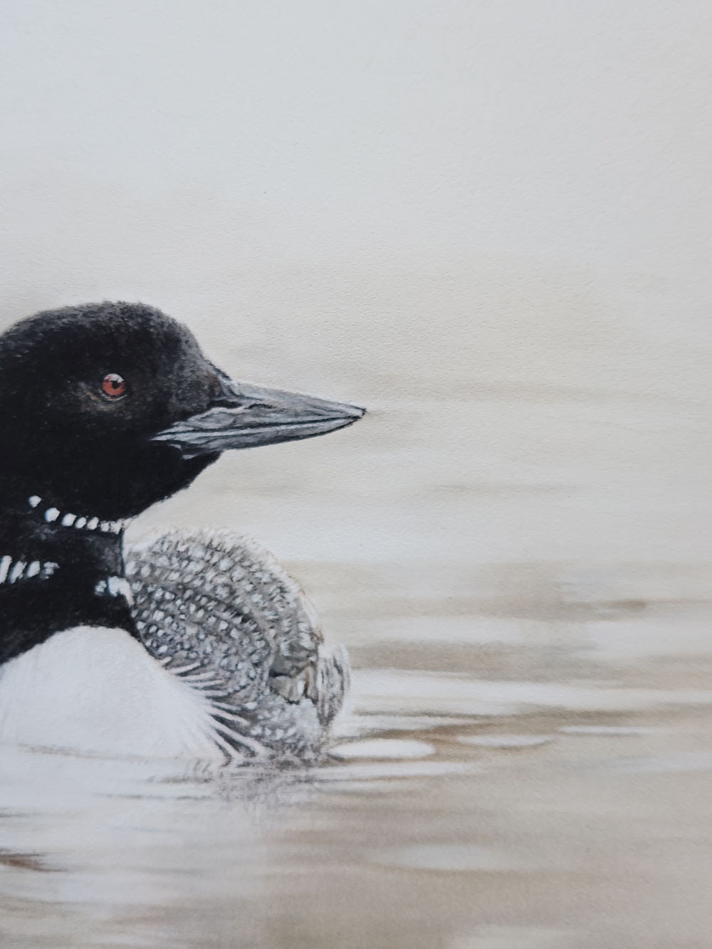 'Where the Stillness Begins' Original Loon pastel artwork image 8