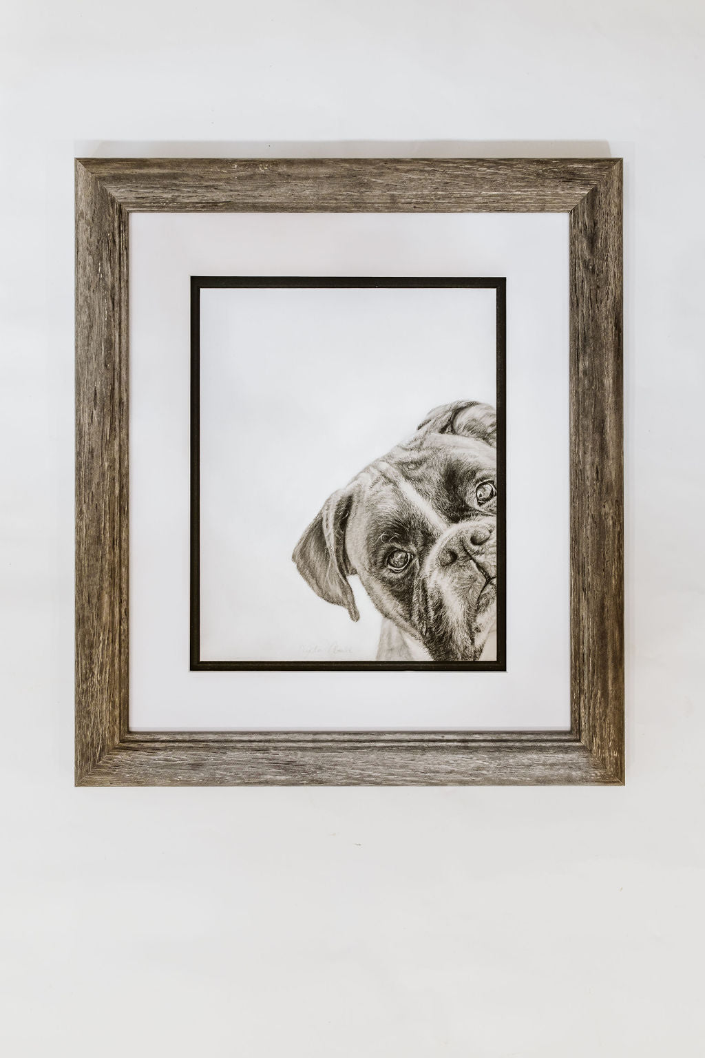 Framed Pastel Original "Want to Play?" 8x10 image 0