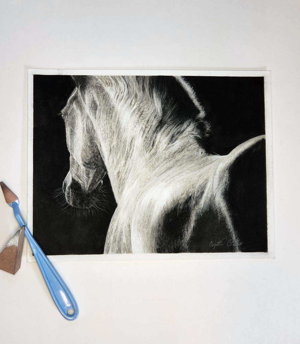 Pastel Original 'In the Rising Darkness' image 7