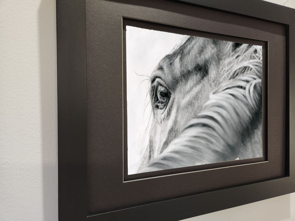 "A Glance from Eye to Eye'' 10x8" Framed Pastel Original image 6