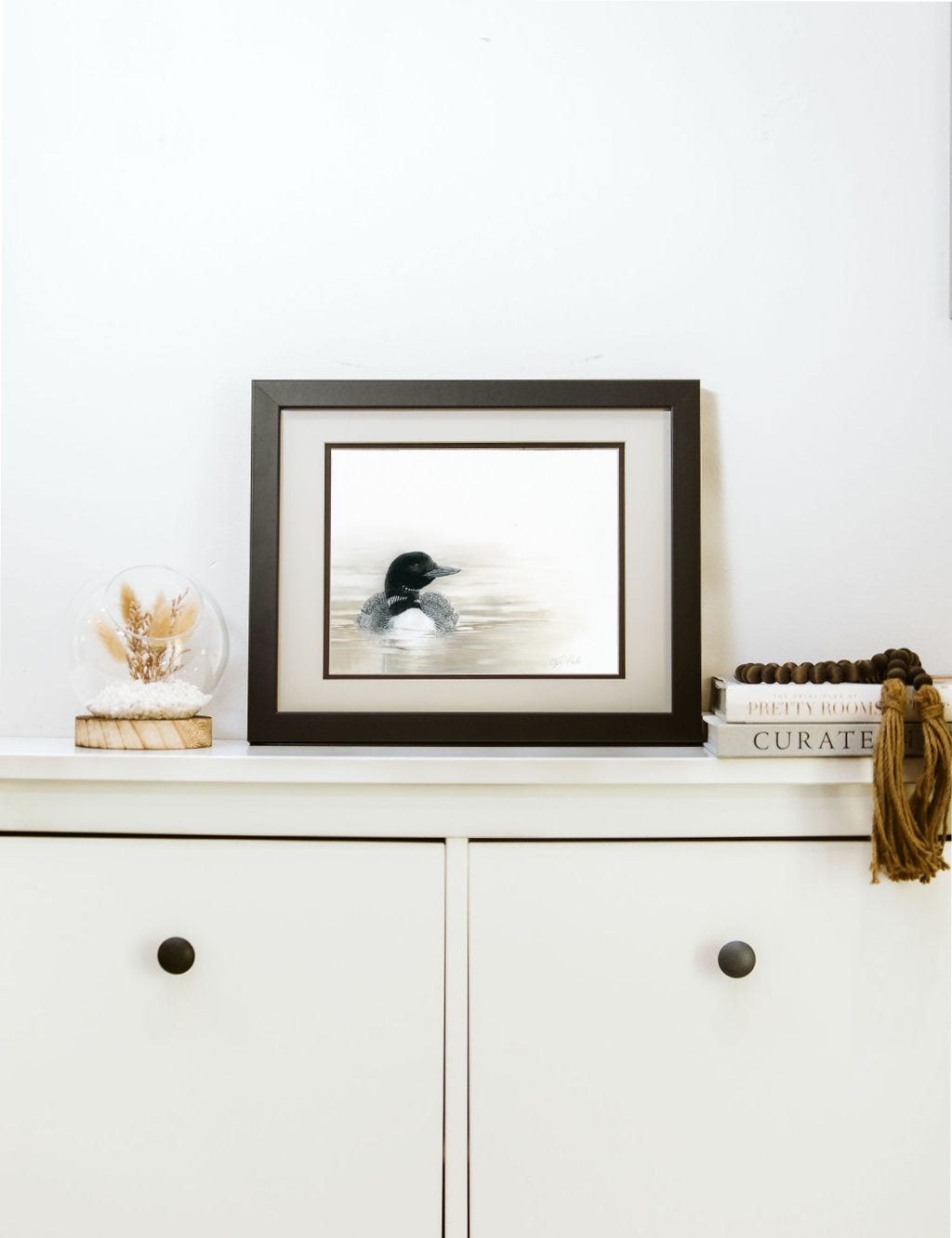 'Where the Stillness Begins' Original Loon pastel artwork image 2
