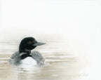 'Where the Stillness Begins' Original Loon pastel artwork image 0