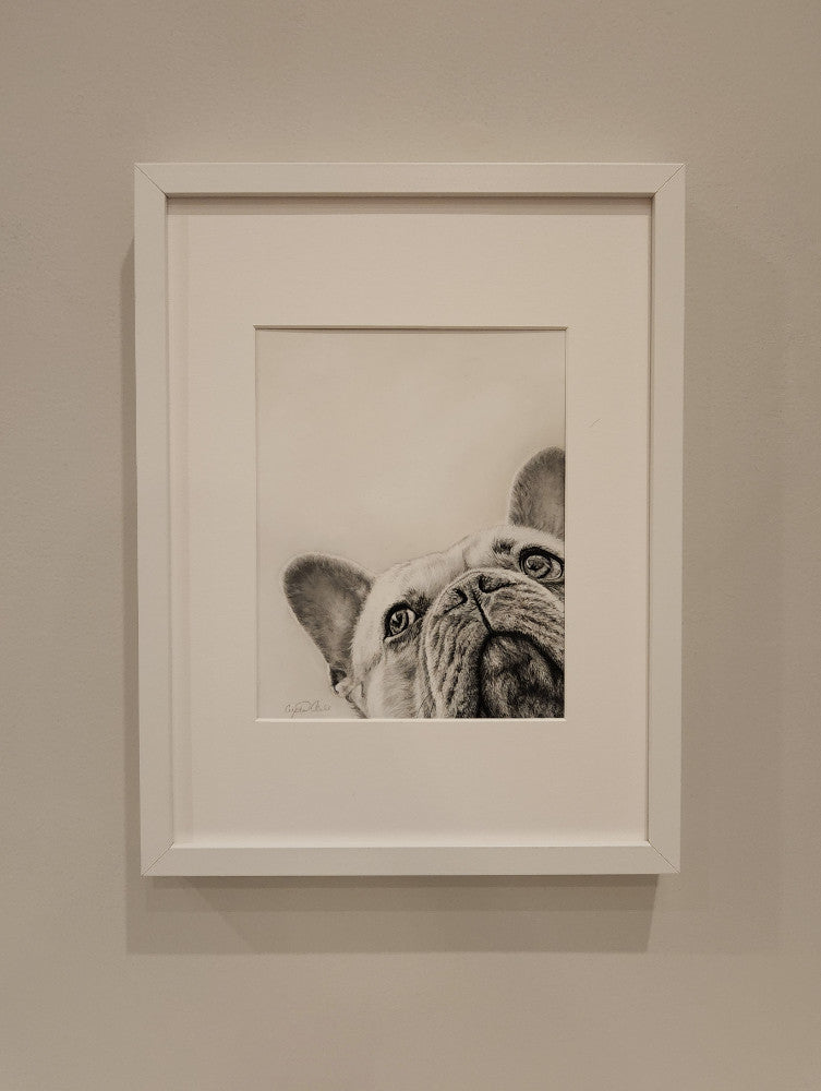 French Bulldog Pastel Original "I See You" Framed image 5