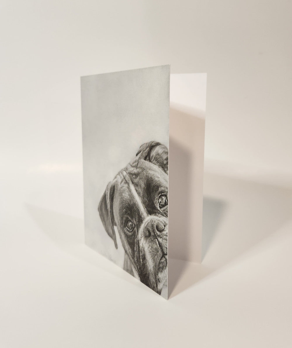 Greeting Card "Want to Play?" Boxer image 0