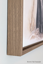 Close up of Brown-oak-frame