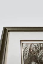 "Connection Beyond Words" 5x7" Framed Pastel Original showing the frame and the white matting with inner black core detail