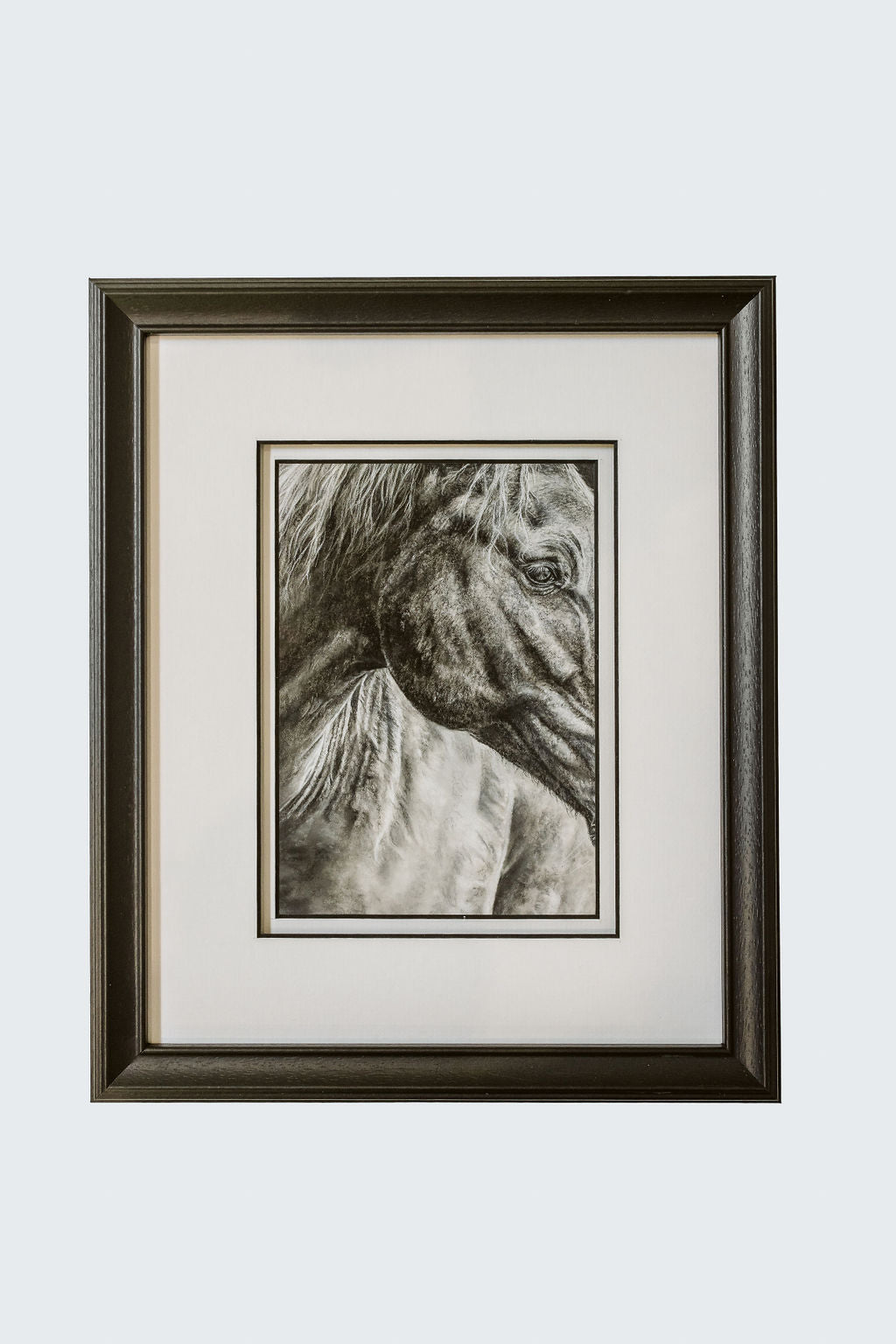 "Connection Beyond Words" 5x7" with black frame and double matting 