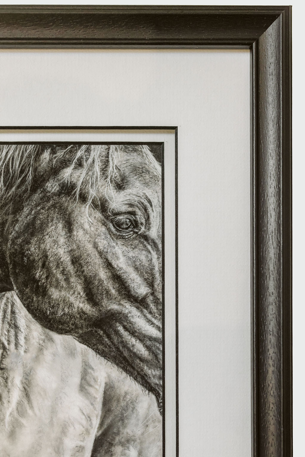 "Connection Beyond Words" 5x7" Framed Pastel Original showcasing the frame
