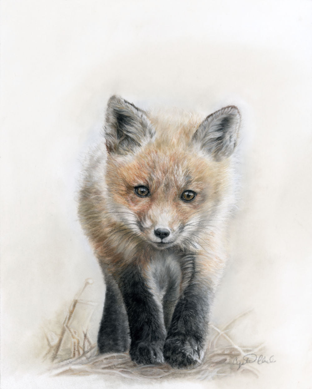 'Curiosity' Fox kit Fine Art Print image 0