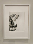Dachshund Fine Art Giclee Print 'Moments Together' image 1
