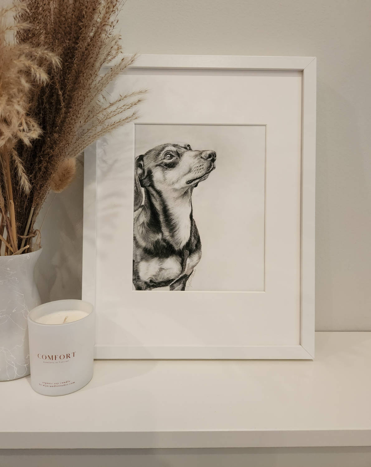 Dachshund Fine Art Giclee Print 'Moments Together' image 0