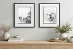 The Dog Duo fine art prints French Bulldog and Golden Retriever framed on wall by Crystal Clarke