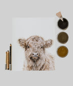 "Effie" Highland Cow Fine Art Print image 0