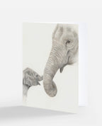 Greeting Card 'With You' Elephant and calf