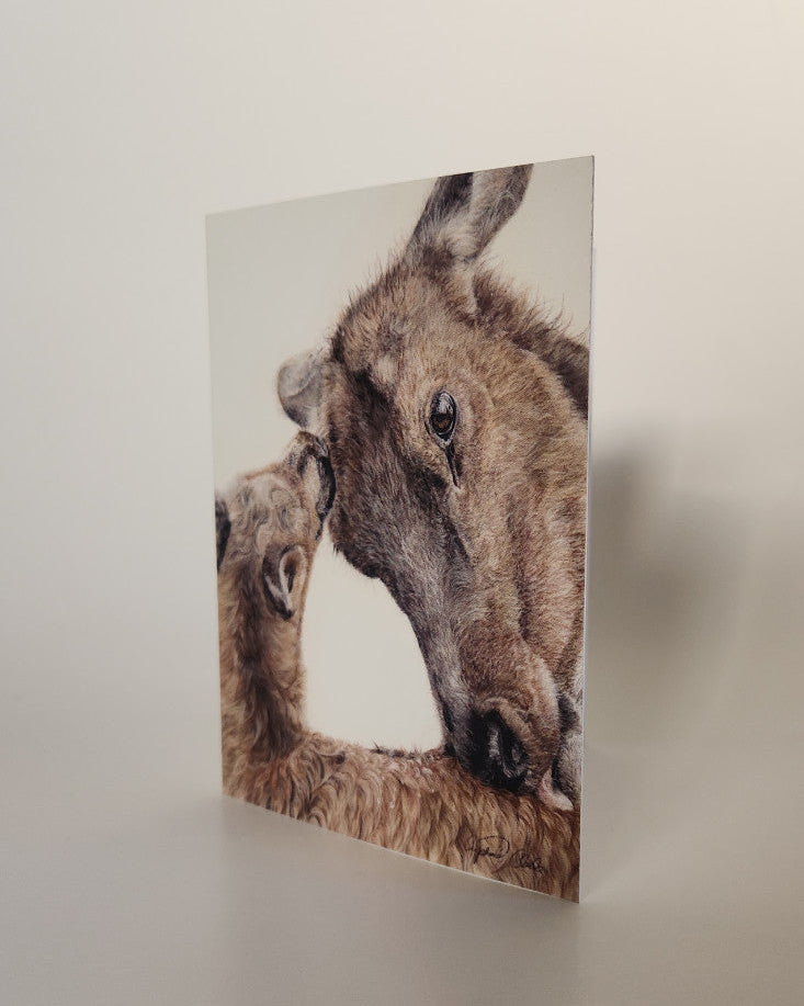 Greeting Card "I'll Love You Forever" Elk and calf image 2