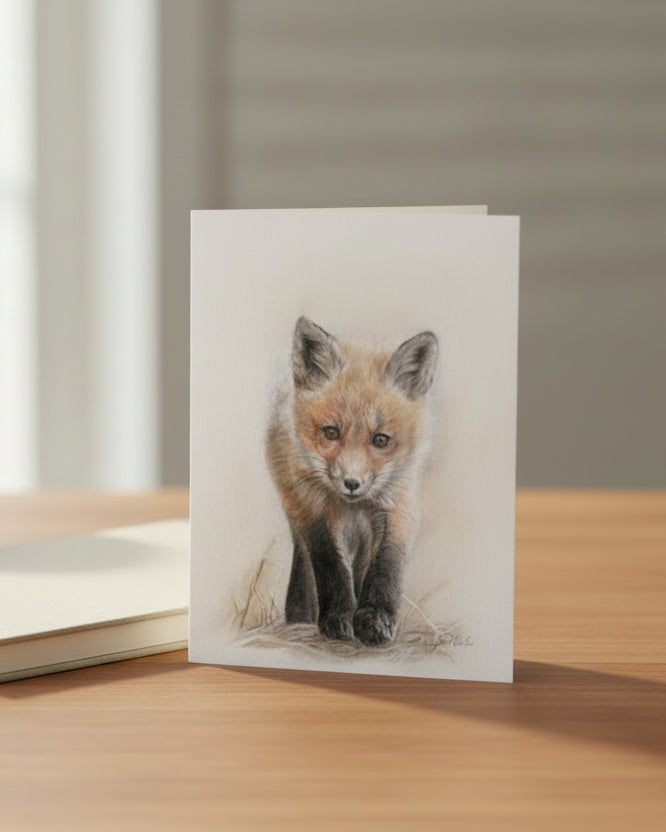 Greeting Card "Curiosity" Fox kit image 0
