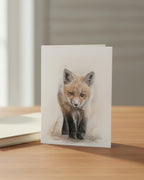 Greeting Card "Curiosity" Fox kit image 0