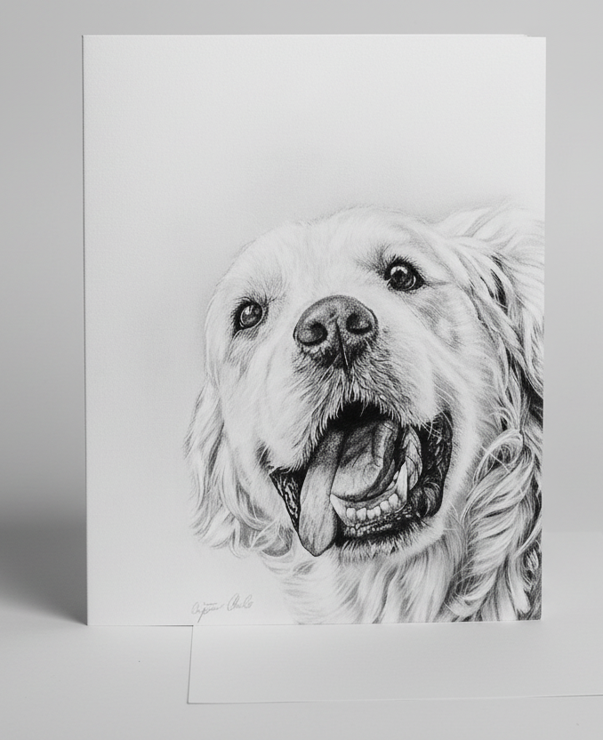 Greeting Card "Moments of Joy" Golden Retriever image 0