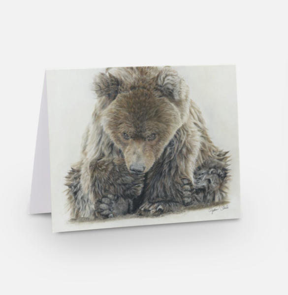 Greeting Card "Fierce" Bear Cub image 1