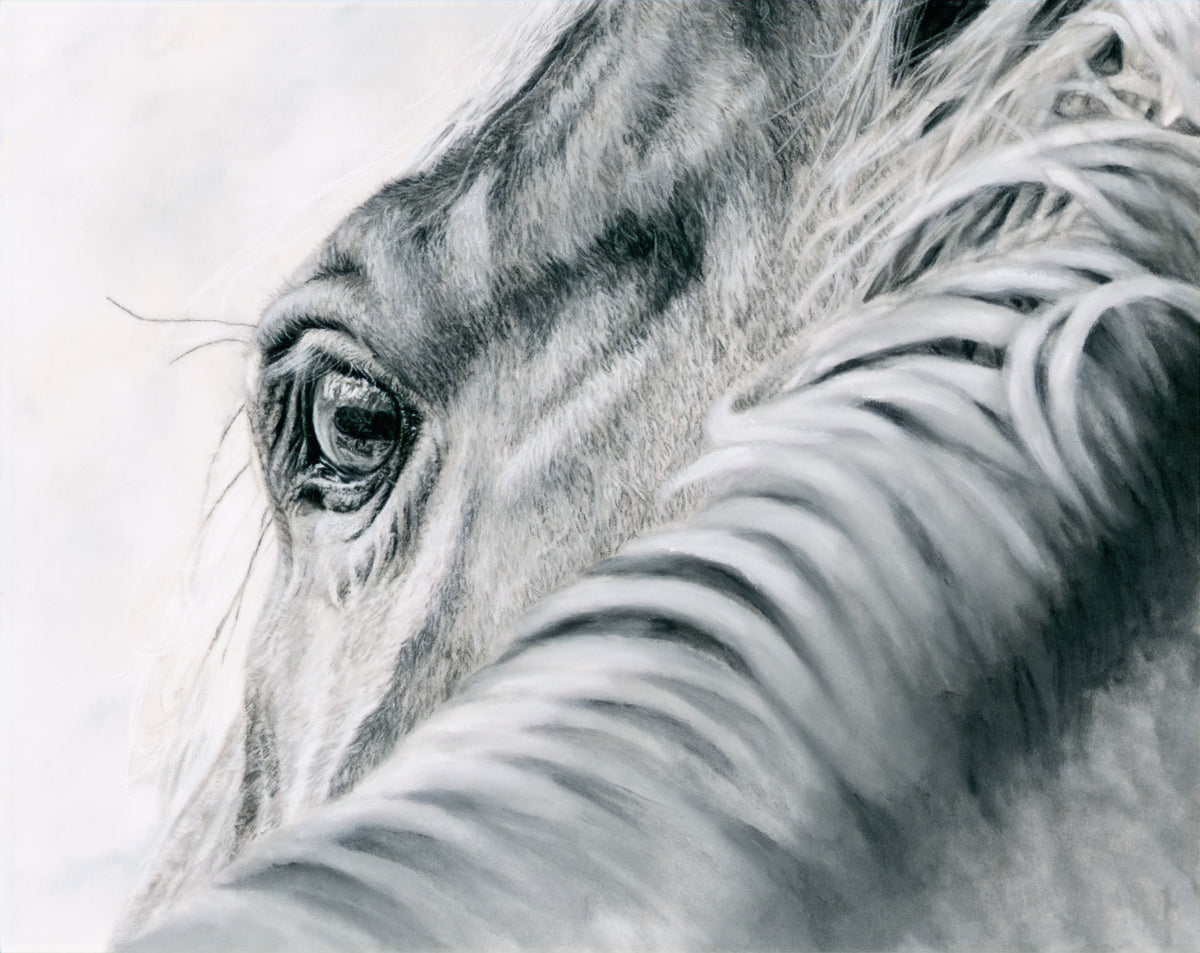 "A Glance from Eye to Eye'' 8 x 10" Pastel Original 