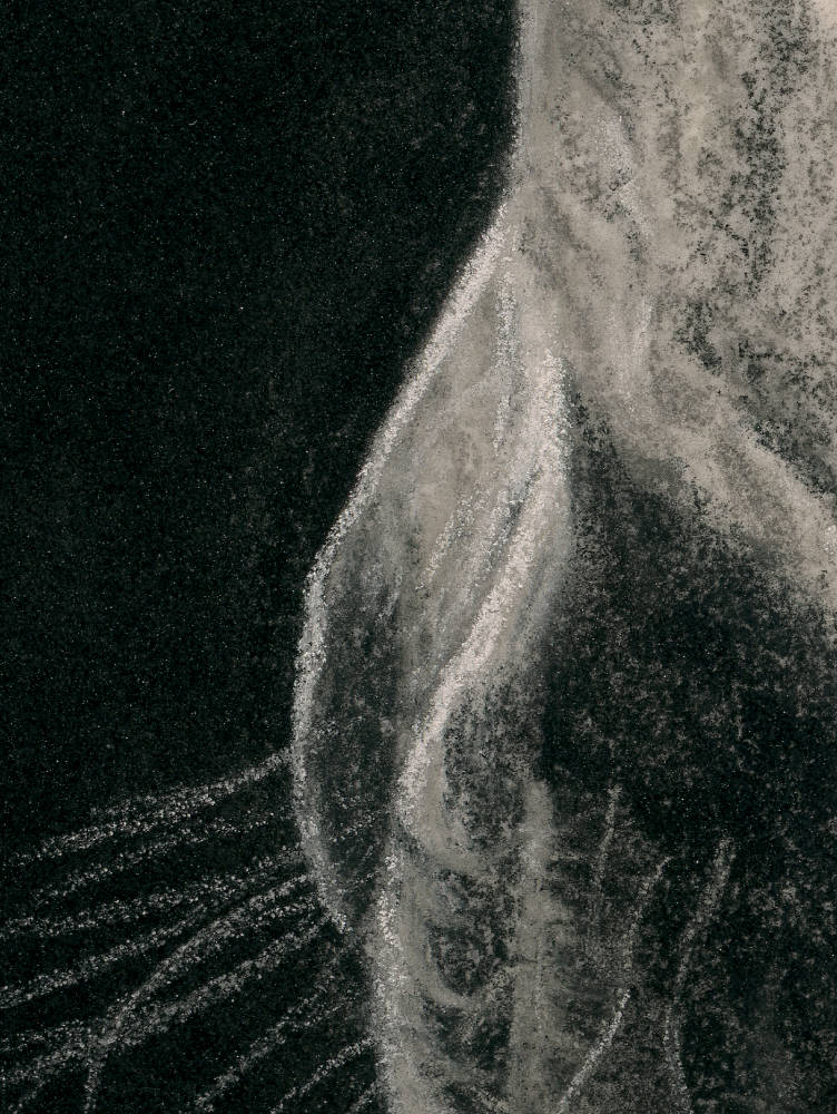 Close-up of a textured pastel drawing