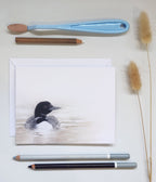 Greeting Card 'Where Stillness Begins' loon image 1