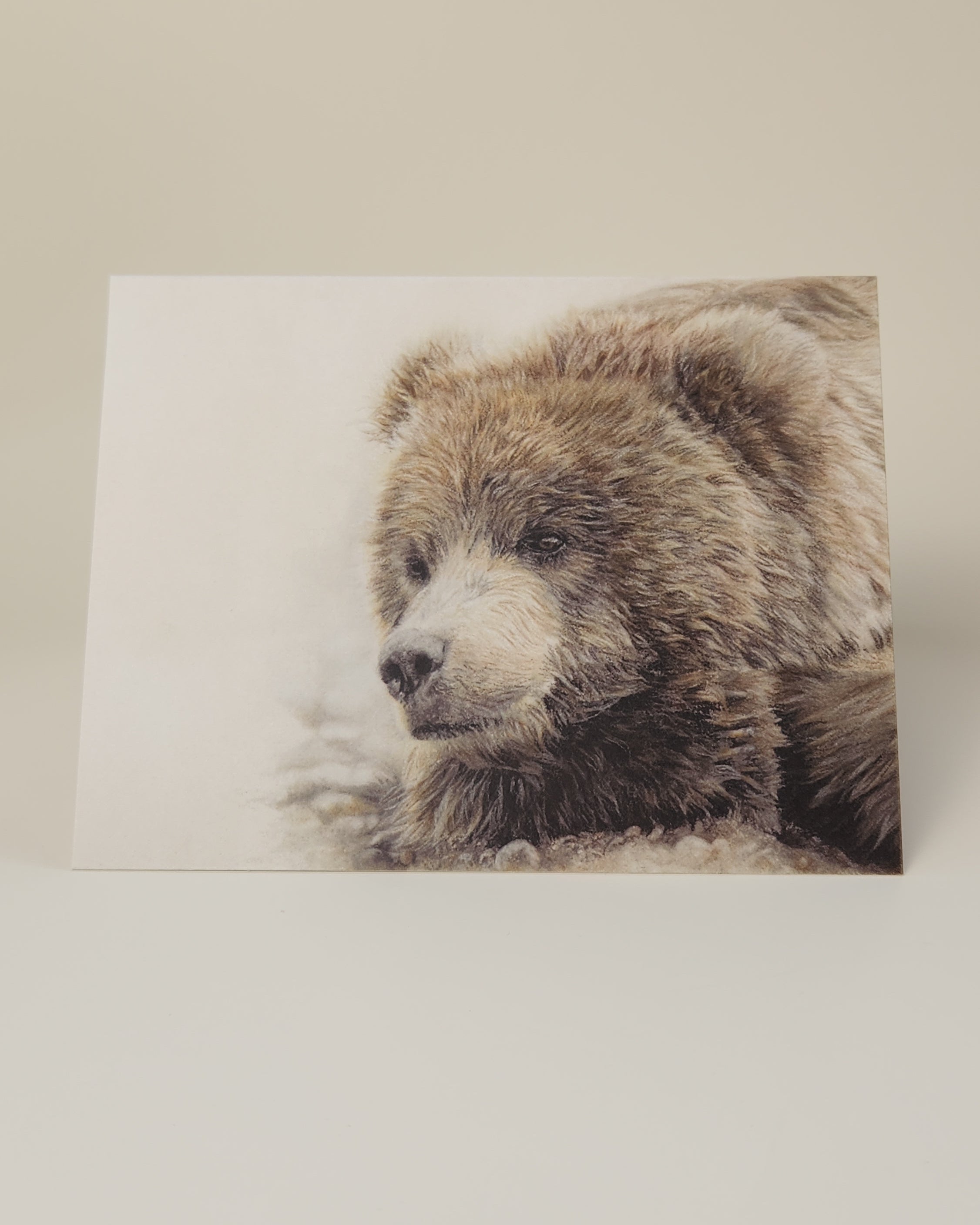 Poppa bear drawing on premium blank greeting card