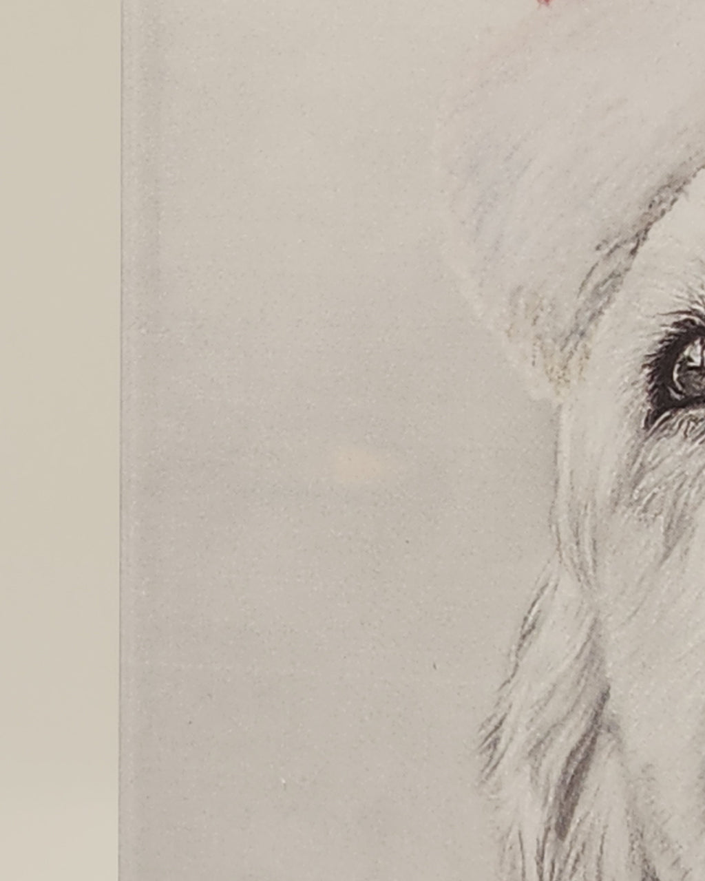 Imprefection on greeting card - tan smudge, for recycle sale 