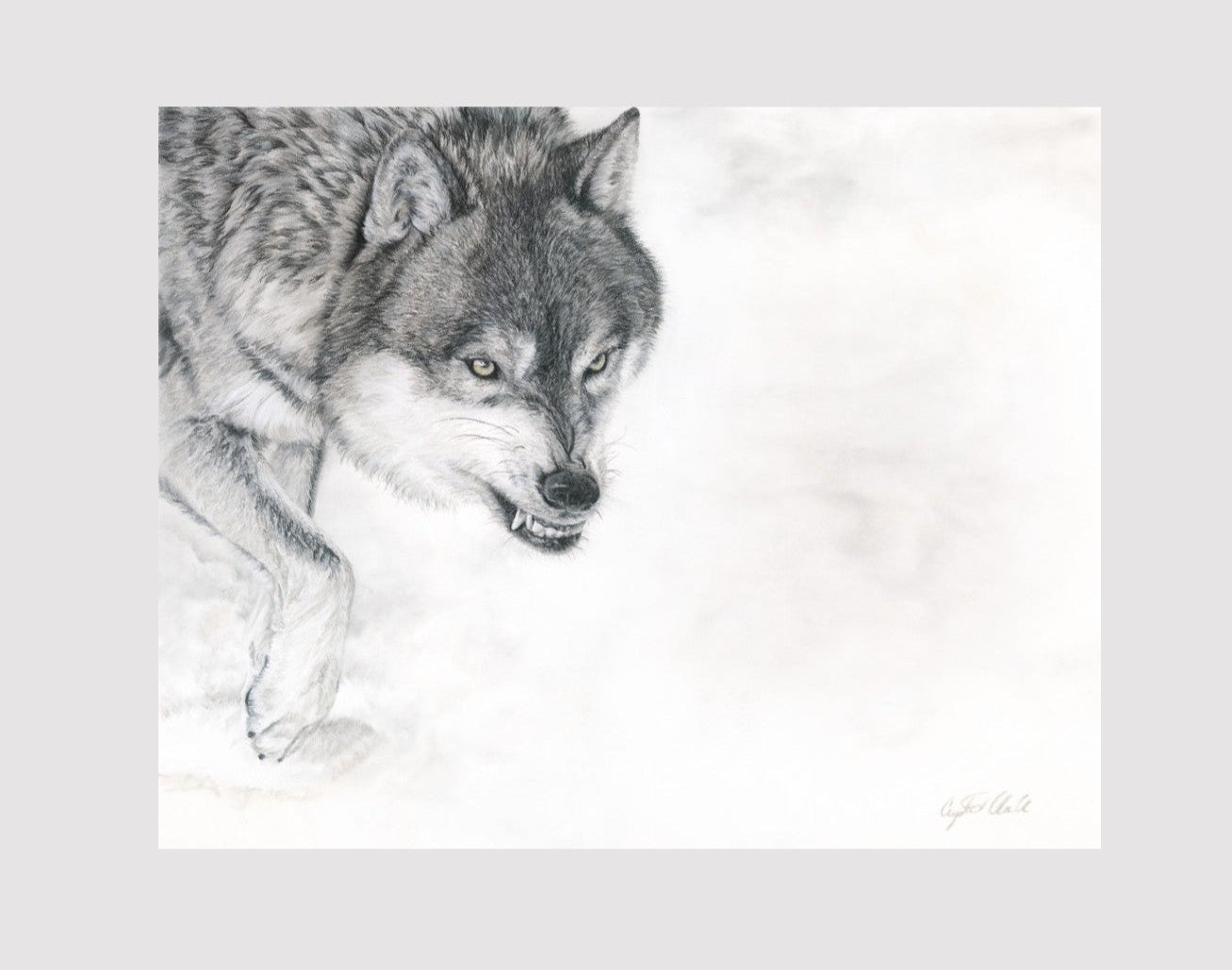 "She-Wolf" 14x11" Pastels on pastelmat image 2