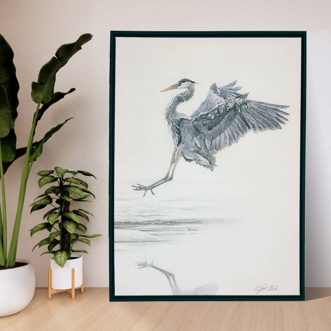 The Art of Landing' Framed Canvas Print in room