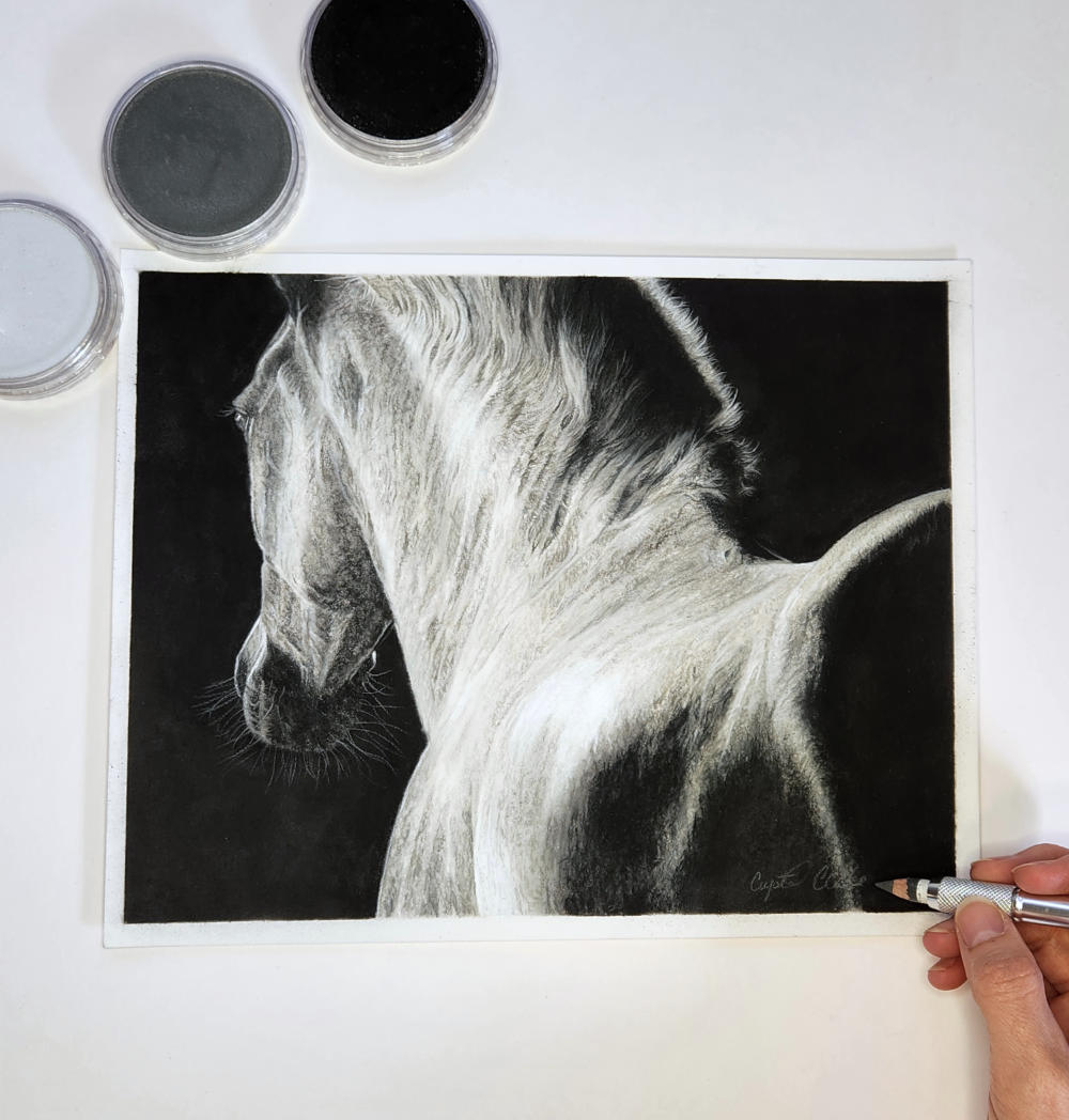 Pastel Original 'In the Rising Darkness' image 5