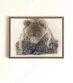 Canvas print of Fierce grizzly bear