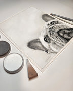 French Bulldog Pastel Original "I See You" Framed image 0