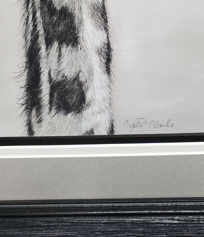 'Stretch and See' Original pastel giraffe artwork image 3