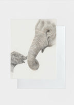 Greeting Card 'With You' Elephant and calf