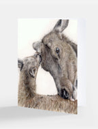 Greeting Card "I'll Love You Forever" Elk and calf