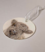 Highland Calf Ceramic Ornament image 0