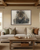 Fierce grizzly bear as canvas print